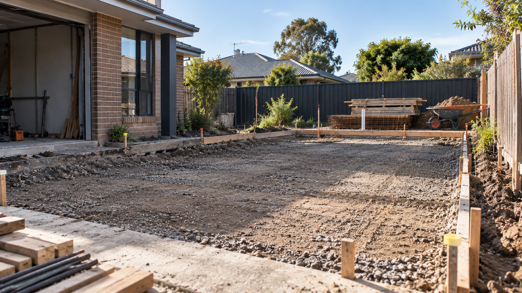 Cleared site, ready for the next stage of the project