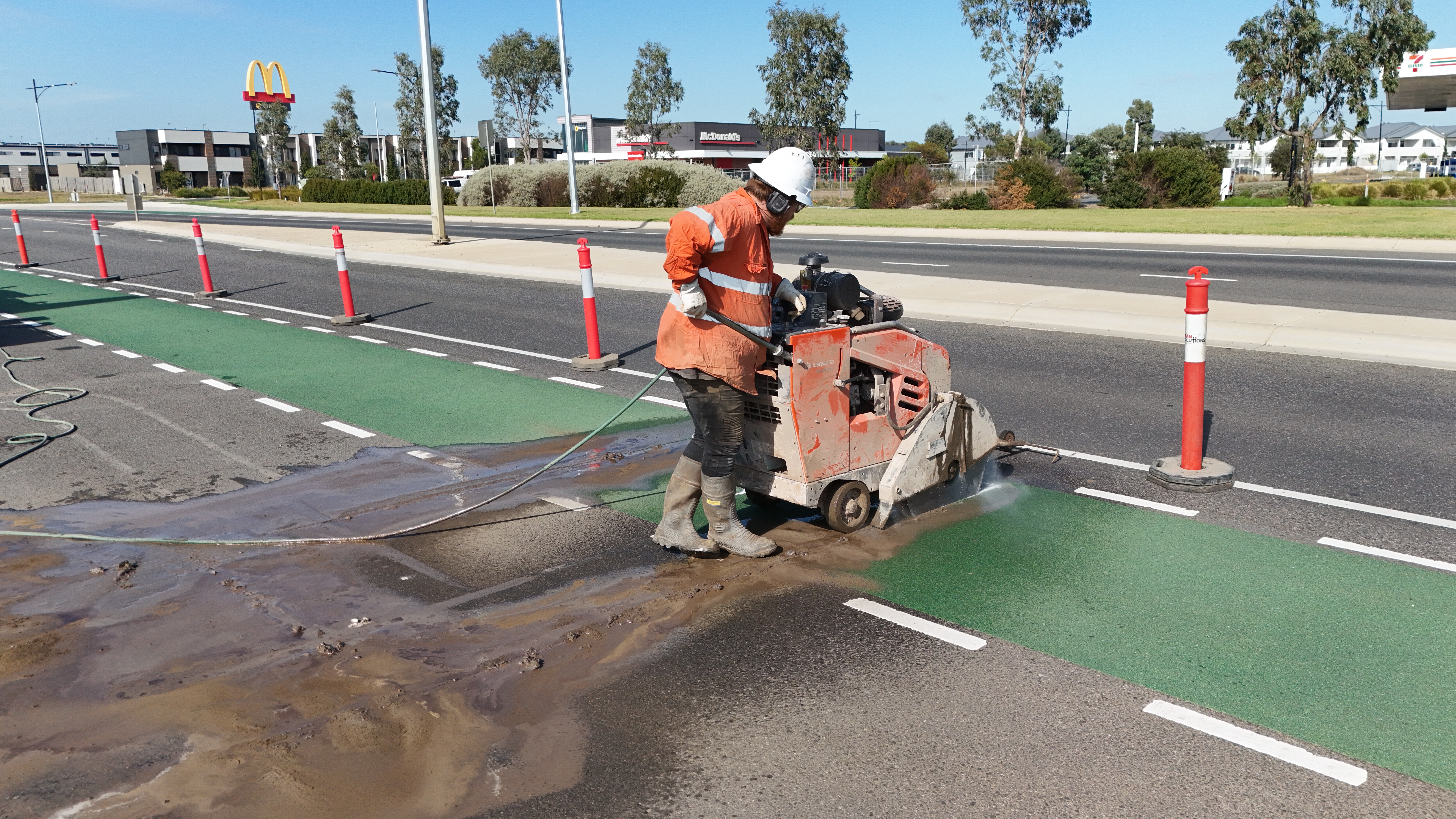 Completed concrete cut on site, ready for the next trade